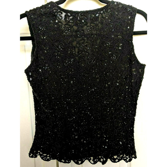 Alfani Petite Vest Beaded Sequin Party Formal Lace - Picture 4 of 6